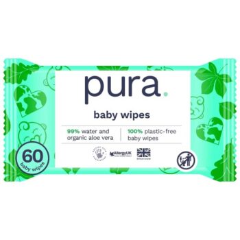 Pura Plastic Free Baby Wipes (60)