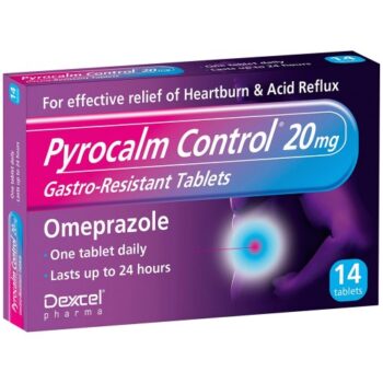 Pyrocalm Control Gastro-Resistant Omeprazole Tablets 14 Tabs (14 x 20mg)