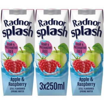Radnor Splash Apple & Raspberry Flavoured Water (3 x 250ml)