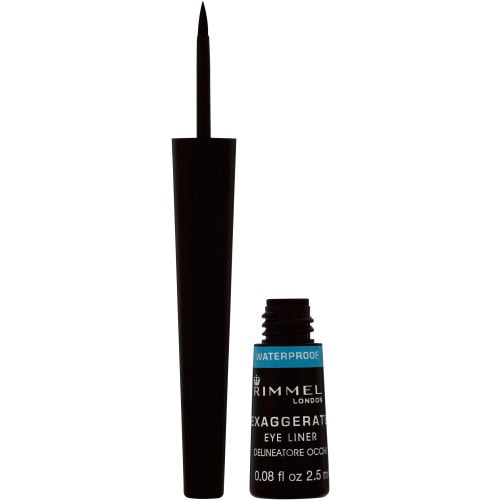 Rimmel London Soft Kohl Kajal Eye Liner Pencil Sable Brown Exaggerate Waterproof Liquid Eyeliner Black (2.5ml)