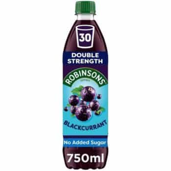 Robinsons Double Strength Blackcurrant Fruit Squash (750ml)