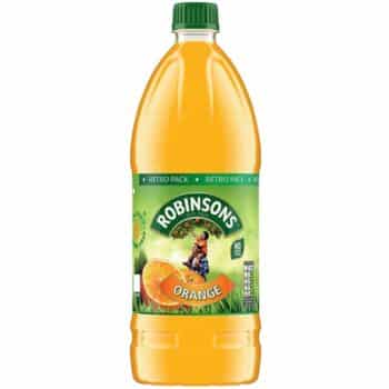 ROBINSONS SINGLE STRENGTH ORANGE NO ADDED SUGAR SQUASH RETRO PACK