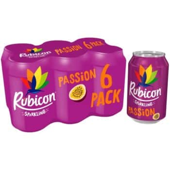 Rubicon Sparkling Passionfruit Juice Soft Drink (6 x 330ml)
