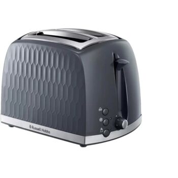 Russell Hobbs Honeycomb Grey 2 Slice Toaster