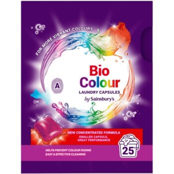 Sainsbury's Bio Colour Laundry Capsules 25 Washes