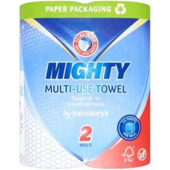 Sainsbury's Mighty Multi-Use Towel 2 Rolls