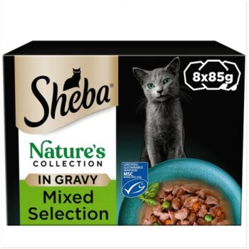 Sheba Natures Collection Wet Cat Food Trays Mixed in Gravy (8 x 85g)