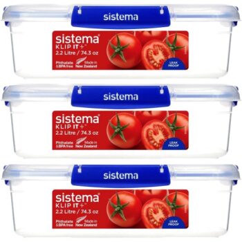Sistema Klip It Plus Food Storage Container (3 x 2.2l)