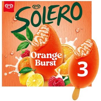 Solero Ice Cream Sticks Orange Burst (3 x 90ml)
