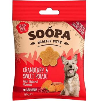 Soopa Cranberry & Sweet Potato Healthy Dog Treat Bites (50g)