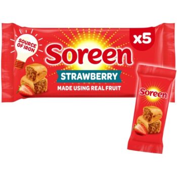Soreen 5 Strawberry Lunchbox Loaves Snack Bars (5 x 30g)