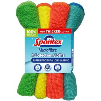 Spontex Microfibre Cloths Value Pack (4)