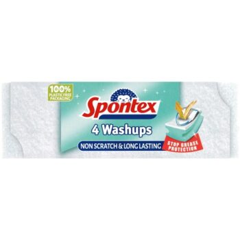 Spontex Non Scratch Washups Sponge Scourers Value (4)