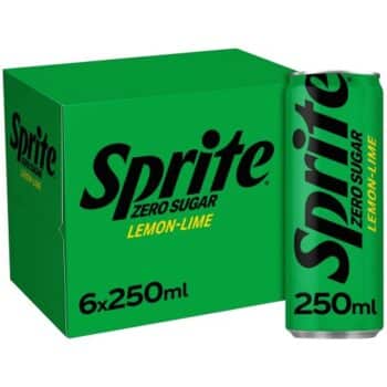 Sprite No Sugar Cans 6x250 Cans (6 x 250ml)