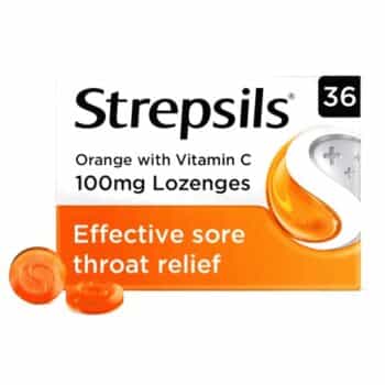 Strepsils Orange Vitamin C Lozenges for Sore Throat (36)