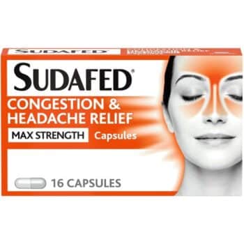 Sudafed Max Strength Congestion & Headache Relief Capsules (16)