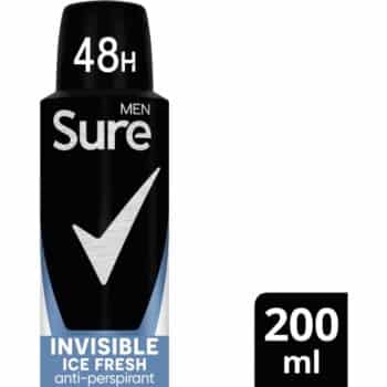 Sure Men Invisible Ice Fresh Antiperspirant Aerosol 200 (200ml)