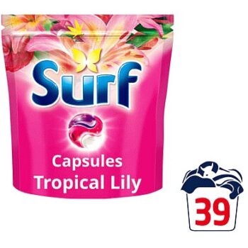 Surf 3 in 1 Laundry Washing Detergent Capsules Tropical Lily 39 washes