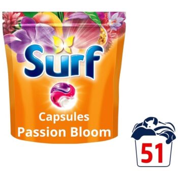 Surf Passion Bloom 3 in 1 Laundry Washing Detergent Capsules 51 Washes