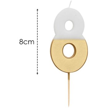 Talking Tables Number 8 Large Gold Candle