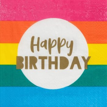 Talking Tables Rainbow Happy Birthday Napkins