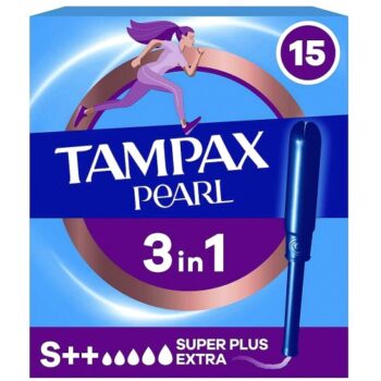 Tampax Pearl Super Plus Extra Tampons With Applicator 3in1 Leak Protection Comfort And Easy Insertion (15)
