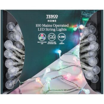 Tesco 100 Multicoloured Berry LED Christmas Lights