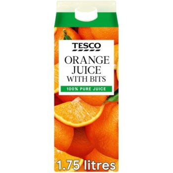Tesco 100% Pure Squeezed Orange Juice With Bits 1.75 L
