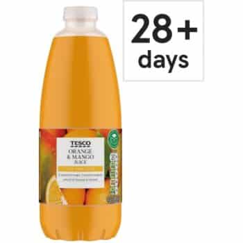 Tesco 100% Squeezed & Pressed Orange & Mango Juice (1 Litre)