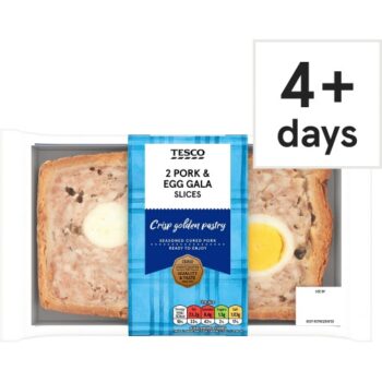 Tesco 2 Pork & Egg Gala Pork Pie Slices (250g)
