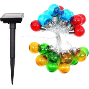 Tesco 20 Solar Lightbulb Lights Multi-Coloured