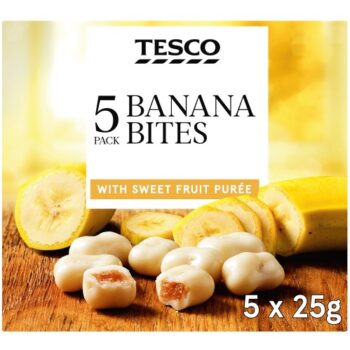 Tesco 5 Banana Bites With A Yogurt Coating (125g)