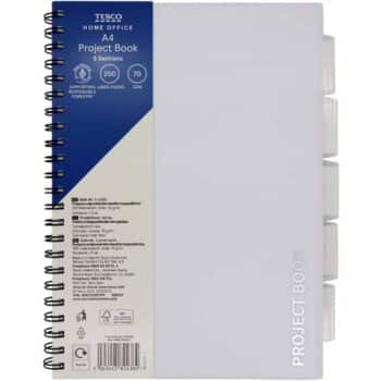 TESCO A4 PROJECT BOOK 250 PAGES