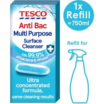 Tesco Antibacterial Multi Purpose Cleaner Refill (9ml)
