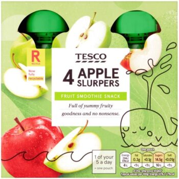 Tesco Apple Fruit Slurpers (4 x 90g)