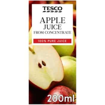 Tesco Apple Juice From Concentrate (200ml)