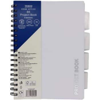 TESCO B5 PROJECT BOOK 250 PAGES
