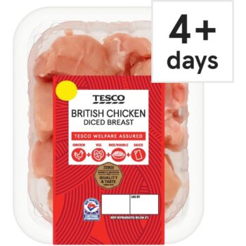 Tesco British Chicken Diced Breast (250g)