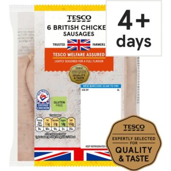Tesco British Chicken Sausages (6 x 400g)