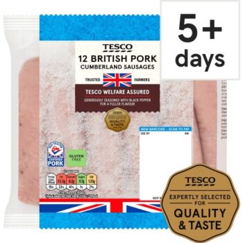 Tesco British Cumberland Sausages (12 x 681g)