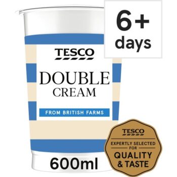 Tesco British Double Cream (600ml)