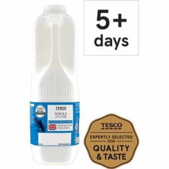 Tesco British Whole Milk (1.13l, 2pts)