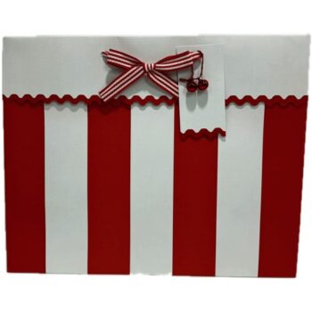 Tesco Candy Cane Large Landscape Christmas Gift Bag