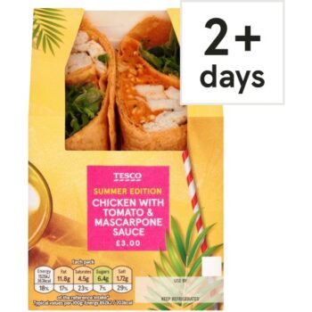 Tesco Chicken With Tomato & Mascarpone Sauce Wrap