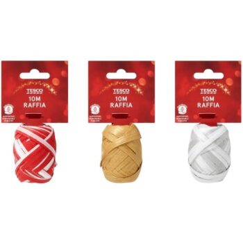 Tesco Christmas Raffia Ribbon Assortment