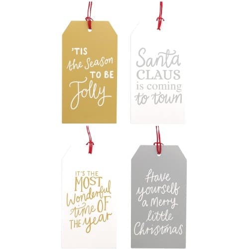 Tesco Christmas Tags Multipack Silver & Gold