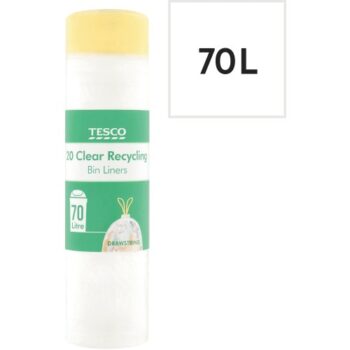 Tesco Clear Recycling Bin Liners Drawstring