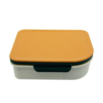Tesco Cream Green & Orange Bento Box