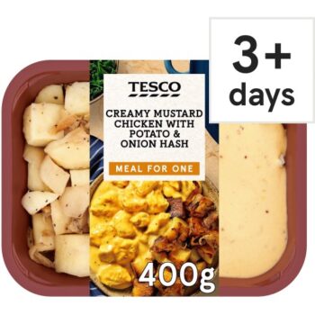 Tesco Creamy Mustard Chicken With Potato & Onion Hash (400g)