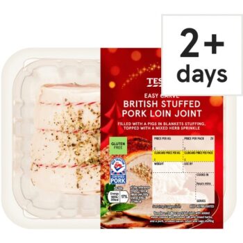 Tesco Easycarve British Stuffed Pork Loin Joint